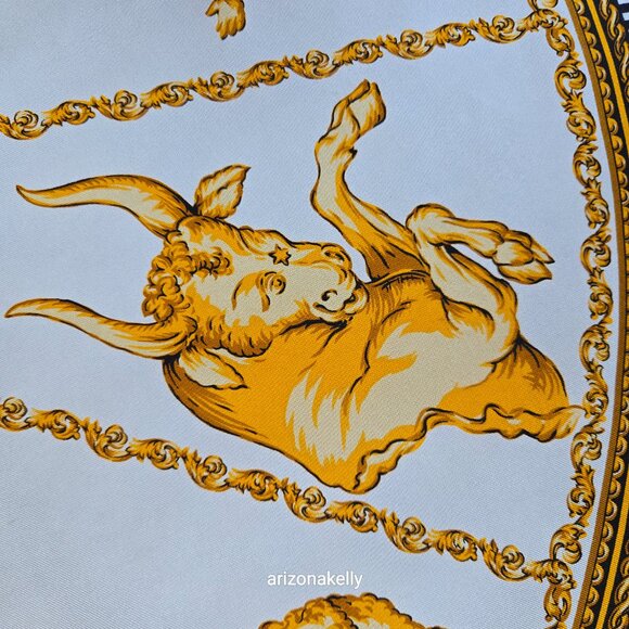 Ann Taylor Silk Scarf Zodiac Horoscope Astrology - Picture 7 of 13